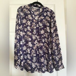 Violet & Claire Navy Floral Blouse